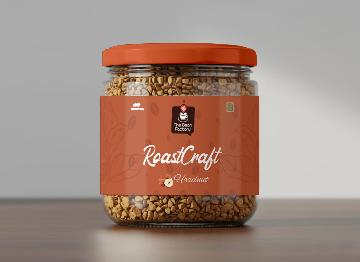 RoastCraft by The Bean Factory-Hazelnut Flavored Instant Coffee